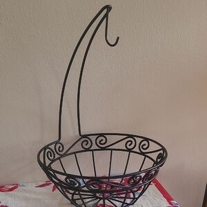 Black Iron Hanging Fruit Basket
